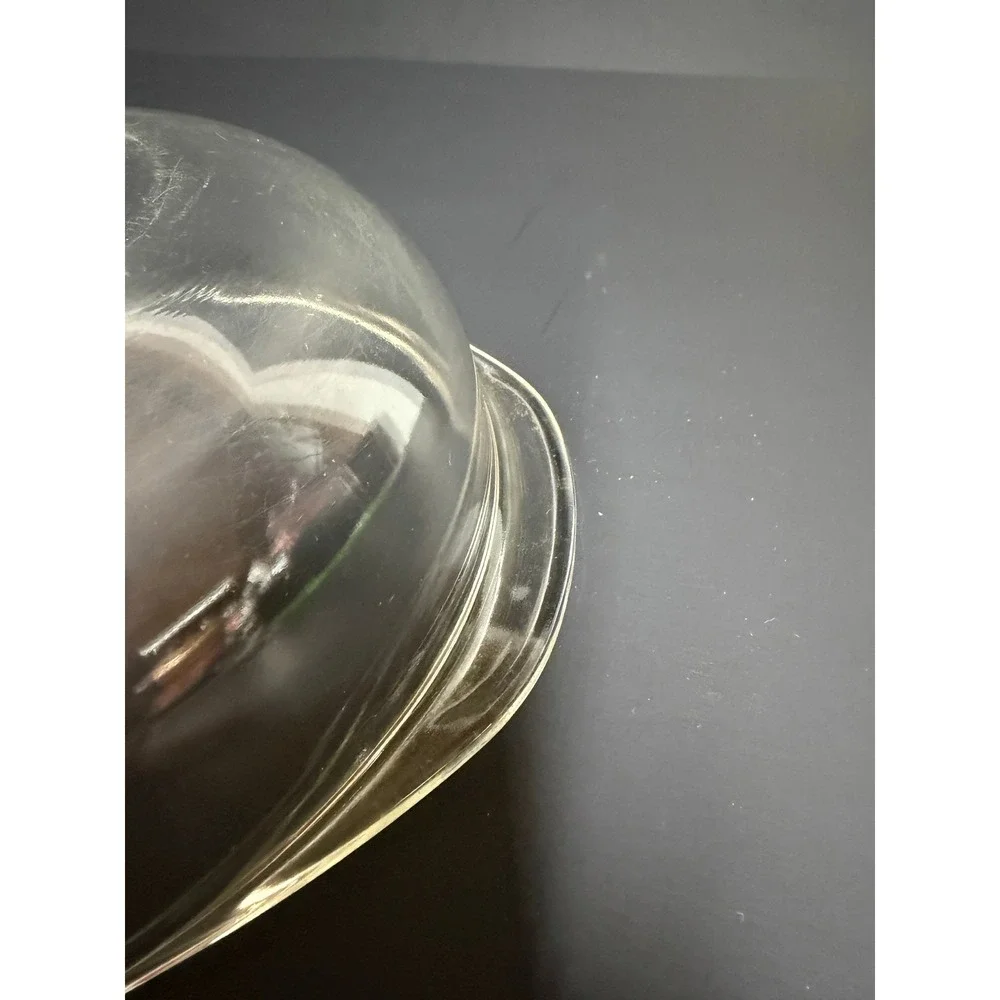 Pyrex 023‎ Clear Glass 1.5 Quart Round Casserole Dish with Handles USA Made